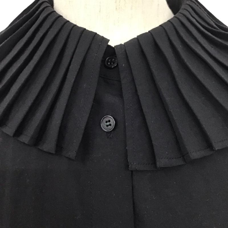 レイビームス Ray BEAMS シャツ、ブラウス 長袖 長袖シャツ 無地シャツ フリルカラーシャツ 無地 黒 / ブラック /  レディース USED 古着 中古 10127399