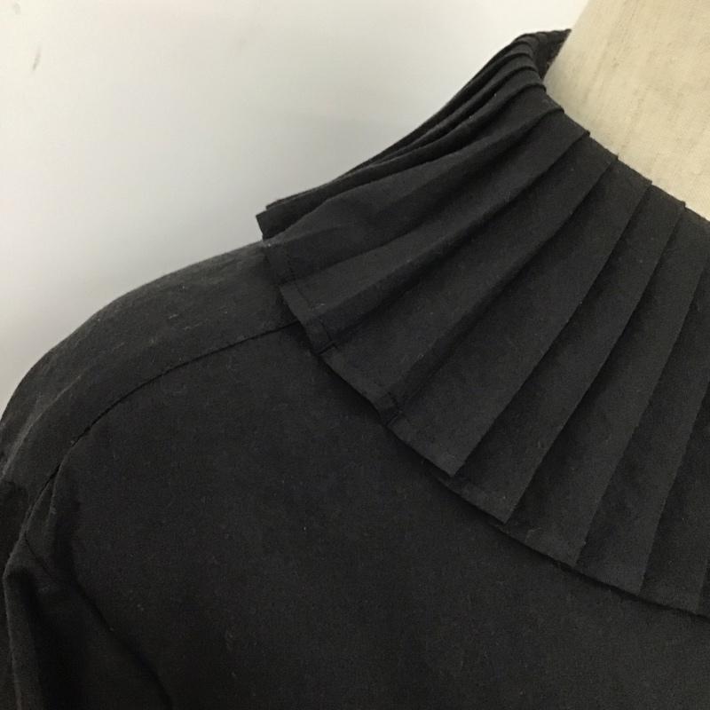 レイビームス Ray BEAMS シャツ、ブラウス 長袖 長袖シャツ 無地シャツ フリルカラーシャツ 無地 黒 / ブラック /  レディース USED 古着 中古 10127399