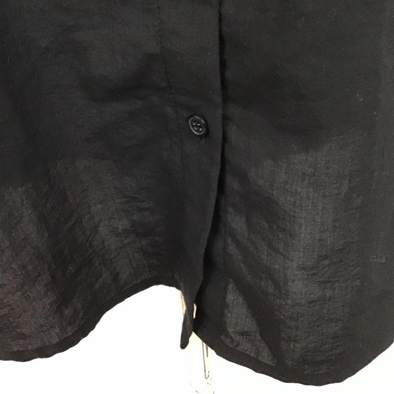 レイビームス Ray BEAMS シャツ、ブラウス 長袖 長袖シャツ 無地シャツ フリルカラーシャツ 無地 黒 / ブラック /  レディース USED 古着 中古 10127399