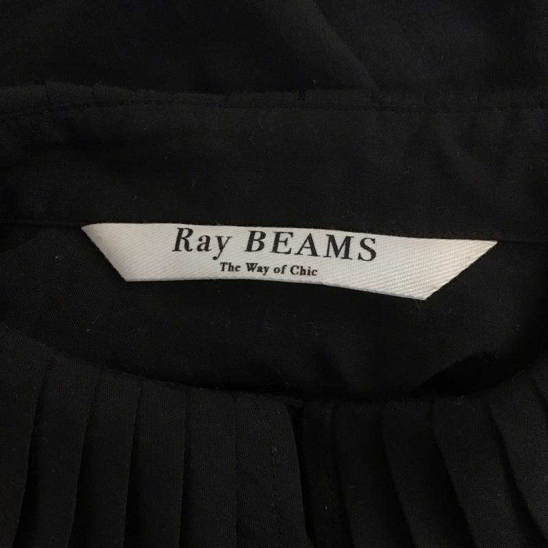 レイビームス Ray BEAMS シャツ、ブラウス 長袖 長袖シャツ 無地シャツ フリルカラーシャツ 無地 黒 / ブラック /  レディース USED 古着 中古 10127399