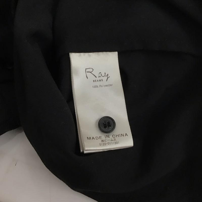 レイビームス Ray BEAMS シャツ、ブラウス 長袖 長袖シャツ 無地シャツ フリルカラーシャツ 無地 黒 / ブラック /  レディース USED 古着 中古 10127399