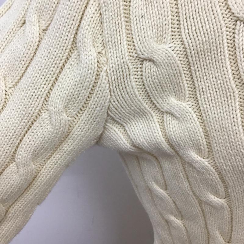 ポロラルフローレン POLO RALPH LAUREN ニット、セーター 長袖 長袖ニットカットソー クルーネック セーター S 無地 アイボリー / アイボリー /  レディース USED 古着 中古 10127404