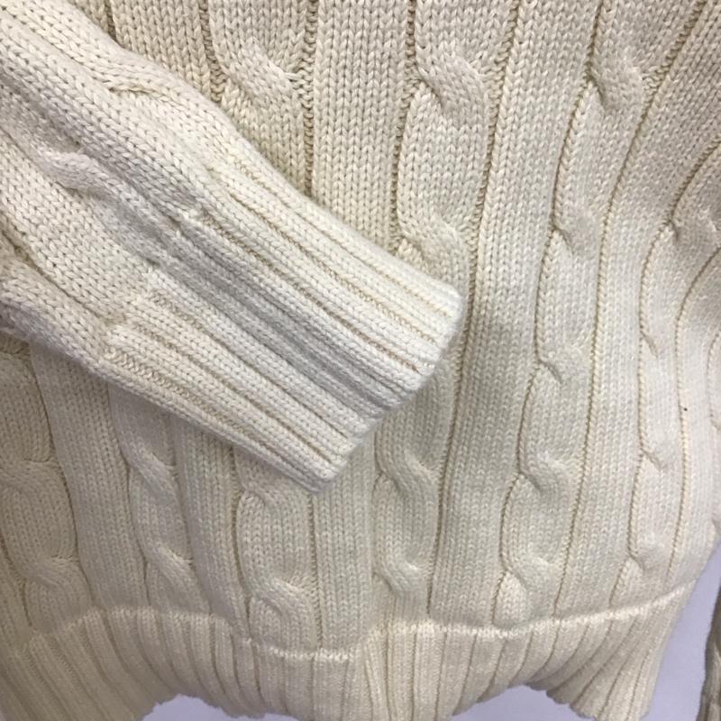 ポロラルフローレン POLO RALPH LAUREN ニット、セーター 長袖 長袖ニットカットソー クルーネック セーター S 無地 アイボリー / アイボリー /  レディース USED 古着 中古 10127404