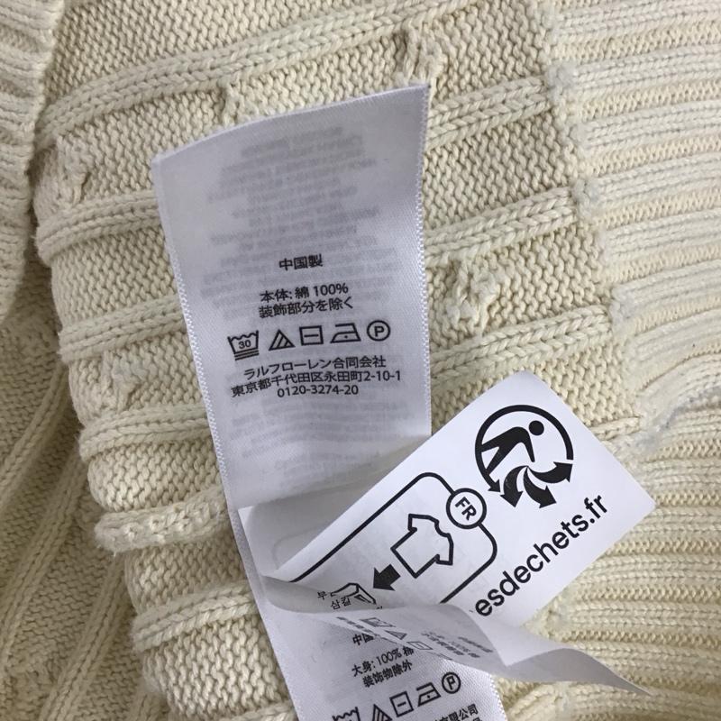 ポロラルフローレン POLO RALPH LAUREN ニット、セーター 長袖 長袖ニットカットソー クルーネック セーター S 無地 アイボリー / アイボリー /  レディース USED 古着 中古 10127404