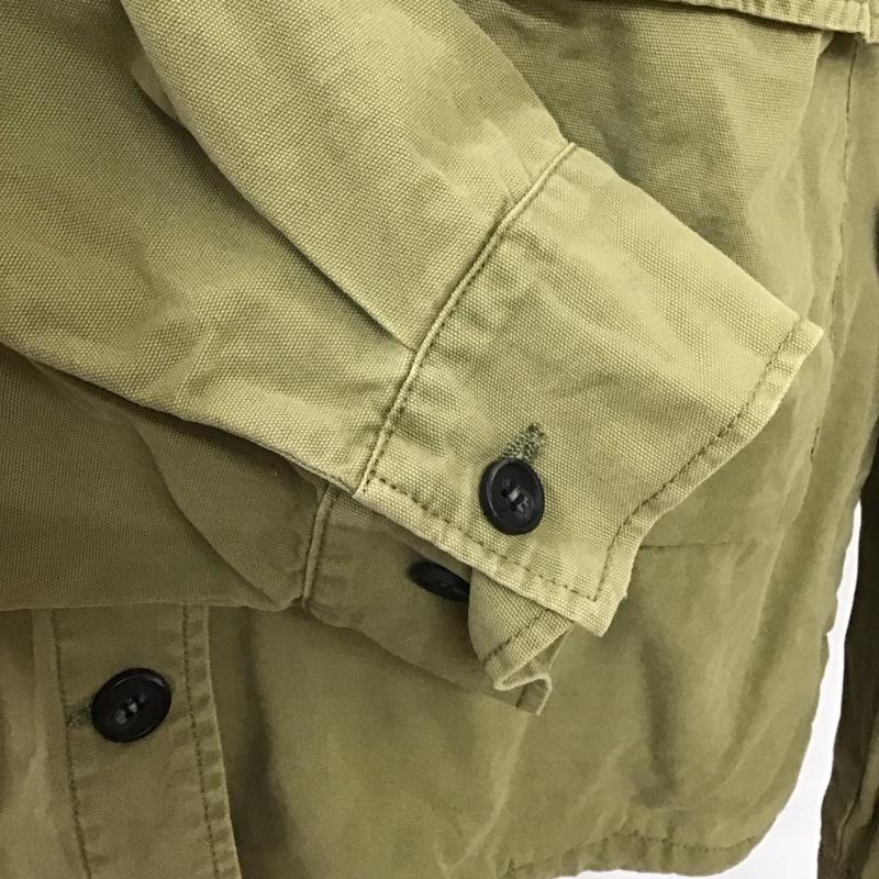 ザラ ZARA ジャケット、上着 ジャケット、ブレザー ジャケット アウター ノーカラージャケット ミリタリージャケット M 無地 カーキ / カーキ /  レディース USED 古着 中古 10127405