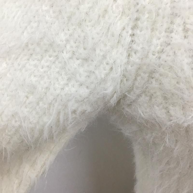 ザラ ZARA ニット、セーター 長袖 長袖ニットカットソー クルーネック セーター M 無地 白 / ホワイト /  レディース USED 古着 中古 10127406