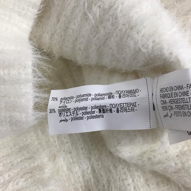 ザラ ZARA ニット、セーター 長袖 長袖ニットカットソー クルーネック セーター M 無地 白 / ホワイト /  レディース USED 古着 中古 10127406