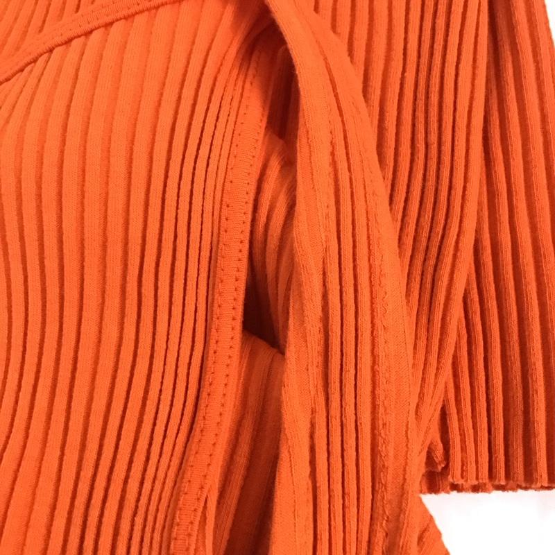 ザラ ZARA ワンピース ロングスカート ノースリーブロングワンピース リブワンピース 前開き L 無地 橙 / オレンジ /  レディース USED 古着 中古 10127408