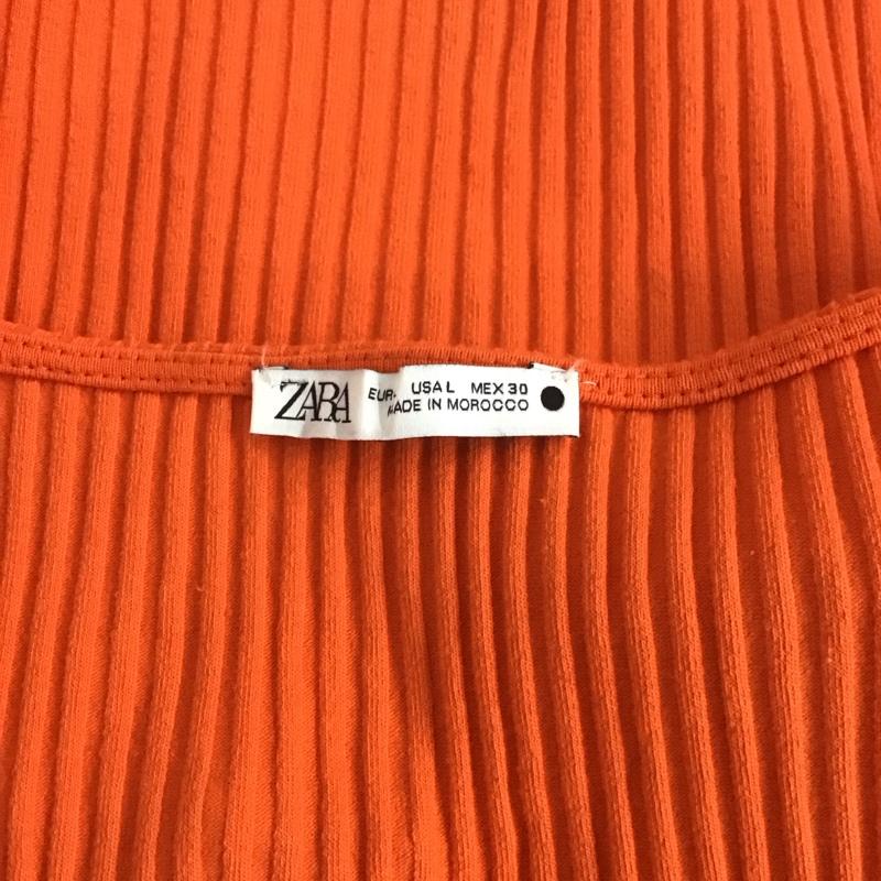 ザラ ZARA ワンピース ロングスカート ノースリーブロングワンピース リブワンピース 前開き L 無地 橙 / オレンジ /  レディース USED 古着 中古 10127408