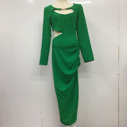 ザラ ZARA ワンピース ロングスカート 長袖ロングワンピース タイトワンピース カジュアルワンピース S 無地 緑 / グリーン /  レディース USED 古着 中古 10127409