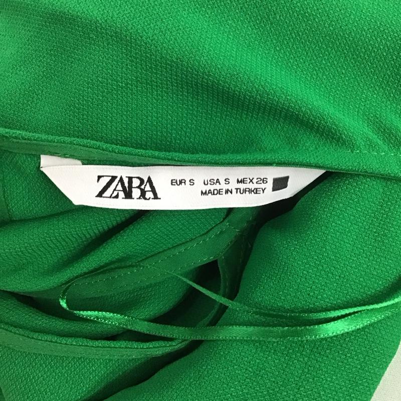 ザラ ZARA ワンピース ロングスカート 長袖ロングワンピース タイトワンピース カジュアルワンピース S 無地 緑 / グリーン /  レディース USED 古着 中古 10127409