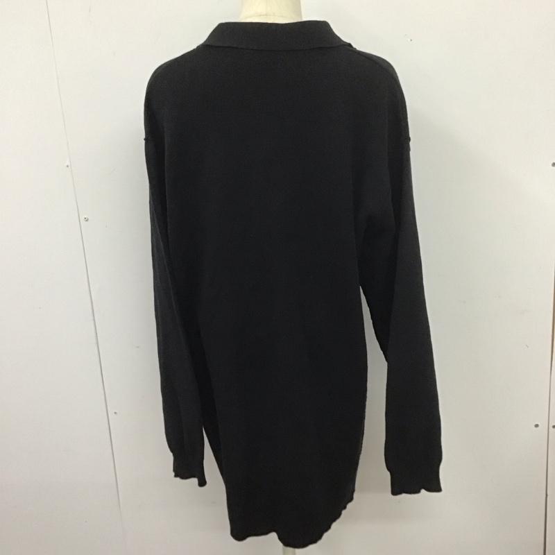 スライ SLY ワンピース ミニスカート 030gaz73-1690 COLLARKNITショートワンピース 長袖ニット 1 無地 黒 / ブラック /  レディース USED 古着 中古 10127410