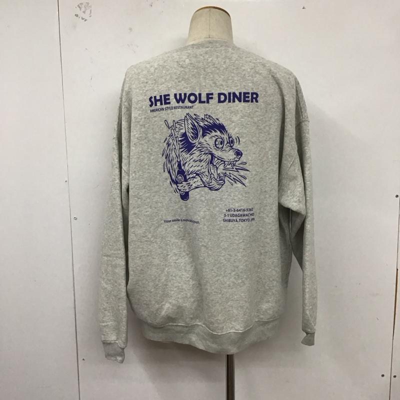 フリークスストア FREAK S STORE トレーナー 長袖 長袖 L プリント 灰 / グレー /  メンズ USED 古着 中古 10127413
