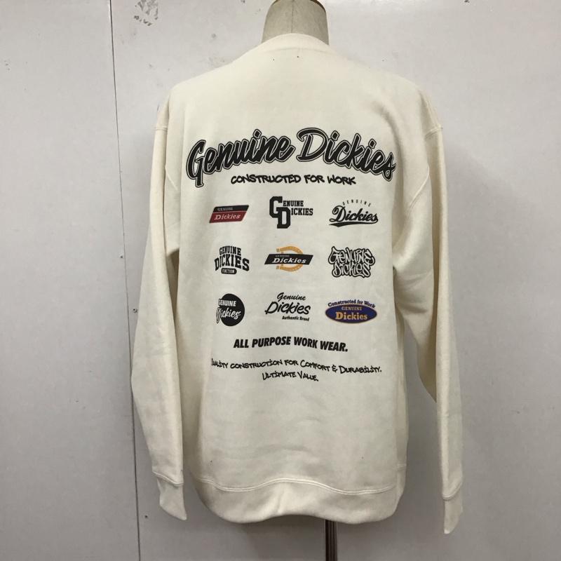 ディッキーズ Dickies トレーナー 長袖 長袖トレーナー スウェット クルーネック プルオーバー ロゴ、文字 白 / ホワイト /  メンズ USED 古着 中古 10127414