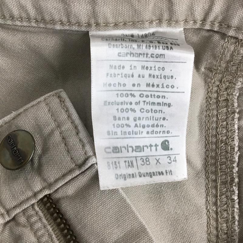 カーハート Carhartt パンツ ワークパンツ、ペインターパンツ ワークパンツ ワイドパンツ カーゴパンツ 38インチ ロゴ、文字 ベージュ / ベージュ /  メンズ USED 古着 中古 10127417