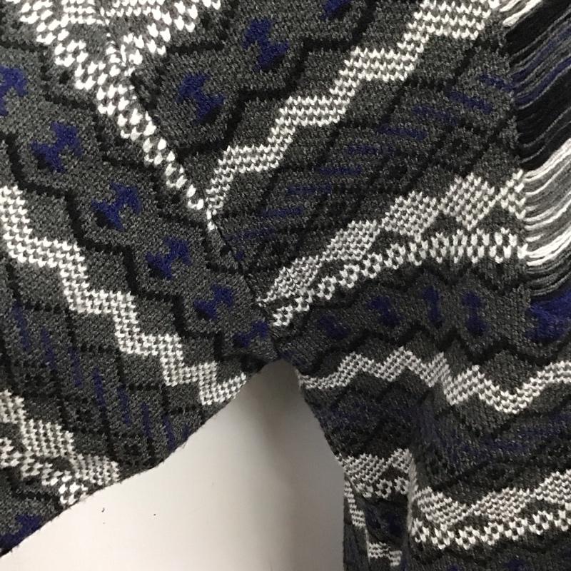 古着 USED ニット、セーター 長袖 長袖ニットカットソー クルーネック セーター M プリント 灰 / グレー /  メンズ USED 古着 中古 10127418