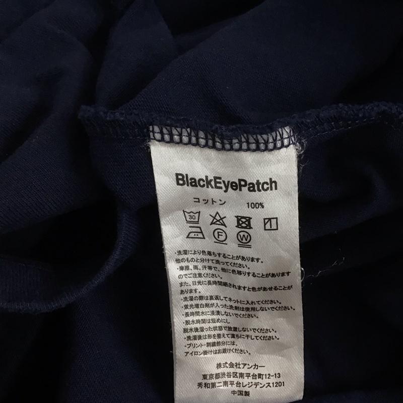 ブラックアイパッチ Black eye patch Tシャツ 半袖 半袖カットソー プリントTシャツ クルーネックカットソー M プリント 紺 / ネイビー /  メンズ USED 古着 中古 10127420