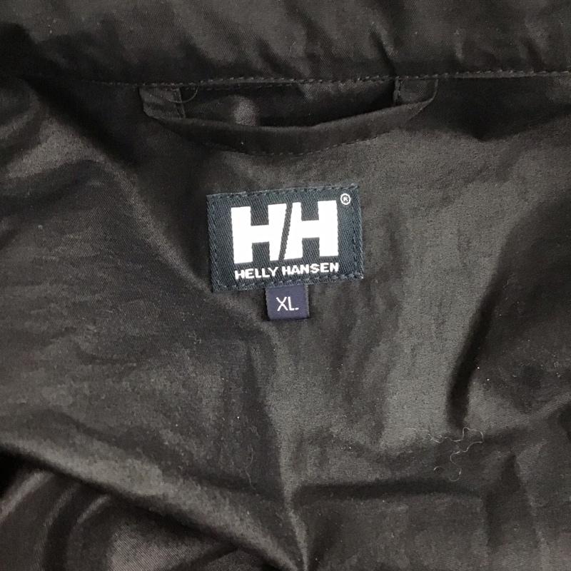 ヘリーハンセン HELLY HANSEN ジャケット、上着 ジャンパー、ブルゾン ジップアップジャケット アウター スタンドカラー XL ロゴ、文字 黒 / ブラック /  メンズ USED 古着 中古 10127421