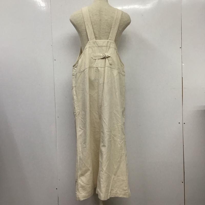 ナチュラルランドリー NATURALLAUNDRY サロペット・オーバーオール サロペット、オーバーオール サロペット ロングスカート カジュアルスカート 2 無地 アイボリー / アイボリー /  レディース USED 古着 中古 10127436