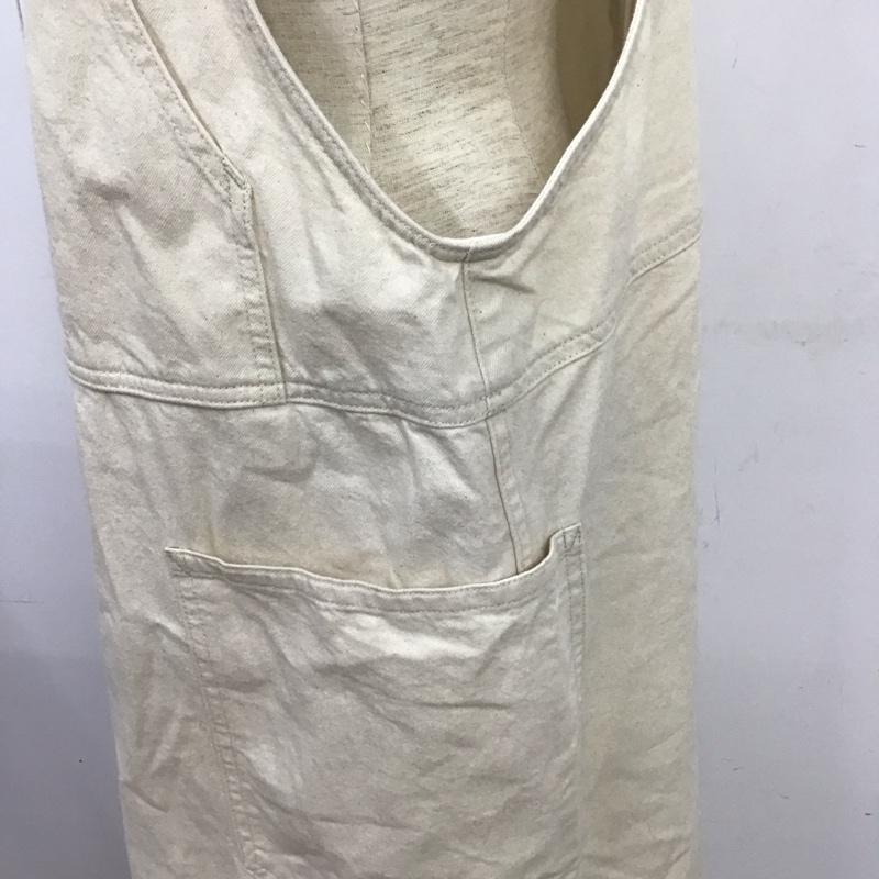 ナチュラルランドリー NATURALLAUNDRY サロペット・オーバーオール サロペット、オーバーオール サロペット ロングスカート カジュアルスカート 2 無地 アイボリー / アイボリー /  レディース USED 古着 中古 10127436