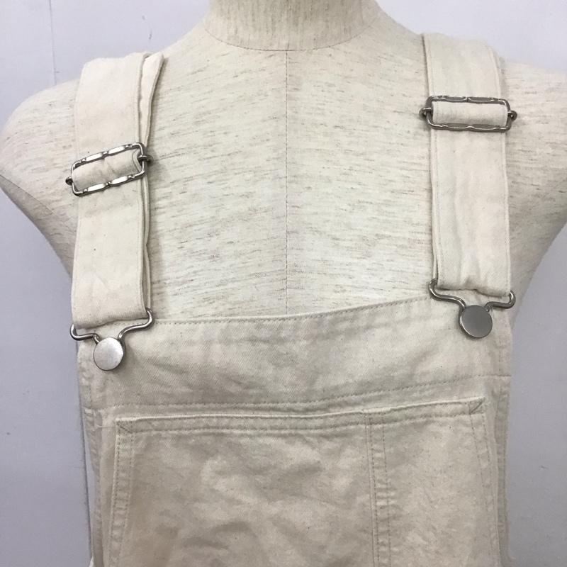 ナチュラルランドリー NATURALLAUNDRY サロペット・オーバーオール サロペット、オーバーオール サロペット ロングスカート カジュアルスカート 2 無地 アイボリー / アイボリー /  レディース USED 古着 中古 10127436