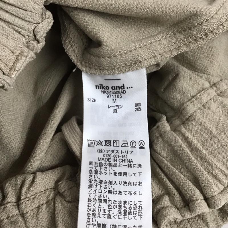 ニコアンド niko and... パンツ ワークパンツ、ペインターパンツ ワイドパンツ カジュアルパンツ ワークパンツ M 無地 ベージュ / ベージュ /  レディース USED 古着 中古 10127441