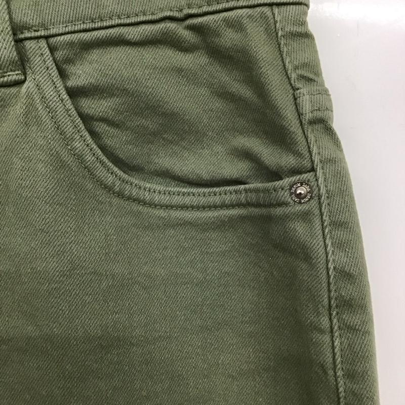 ザラ ZARA スカート ひざ丈スカート デニムスカート センタースリット タイトスカート M 無地 カーキ / カーキ /  レディース USED 古着 中古 10127442