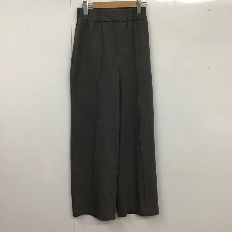 フリークスストア FREAK S STORE パンツ スラックス スラックスパンツ ワイドパンツ センタータックパンツ S 無地 灰 / グレー /  レディース USED 古着 中古 10127444