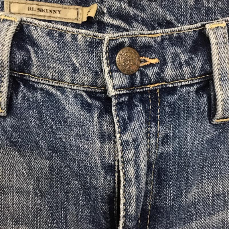ラルフローレン RALPHLAUREN パンツ デニム、ジーンズ デニムパンツ スリムパンツ カジュアルパンツ 28インチ 無地 インディゴ / インディゴ /  レディース USED 古着 中古 10127445