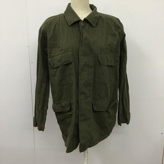 ショコラ フィネ ローブ chocol raffine robe シャツ、ブラウス 長袖 長袖シャツ 無地シャツ カラーシャツ ミリタリーシャツ FREE 無地 カーキ / カーキ /  レディース USED 古着 中古 10127450