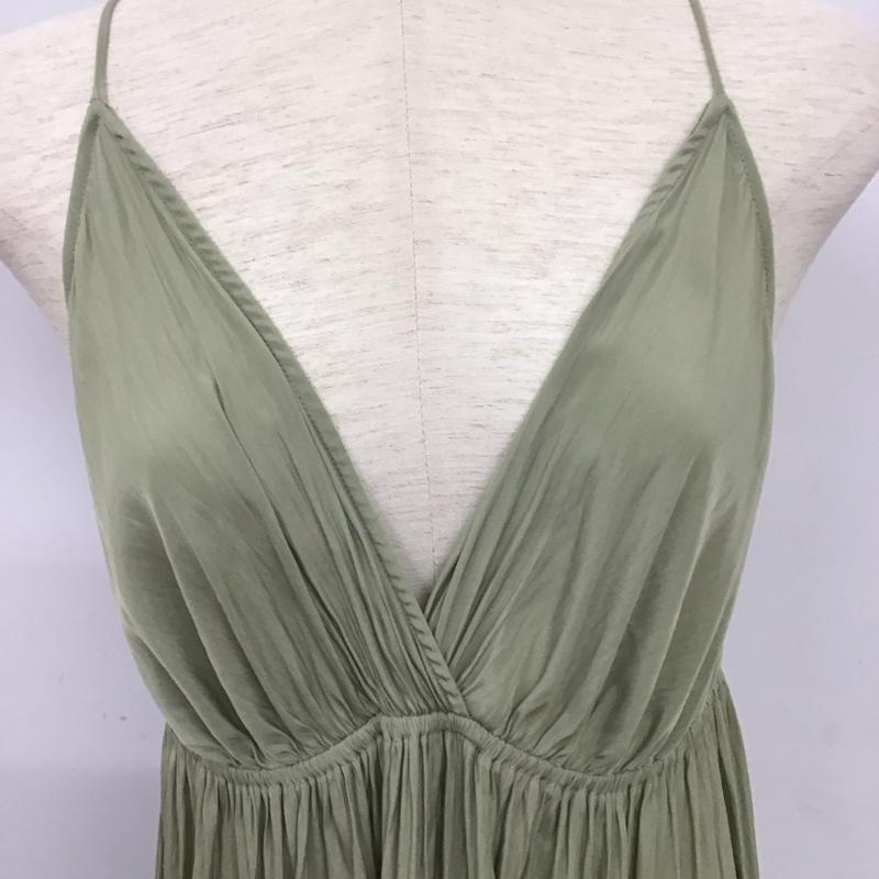 スナイデル SNIDEL ワンピース ロングスカート ノースリーブワンピース ロングスカート フレアスカート 1 無地 緑 / グリーン /  レディース USED 古着 中古 10127453
