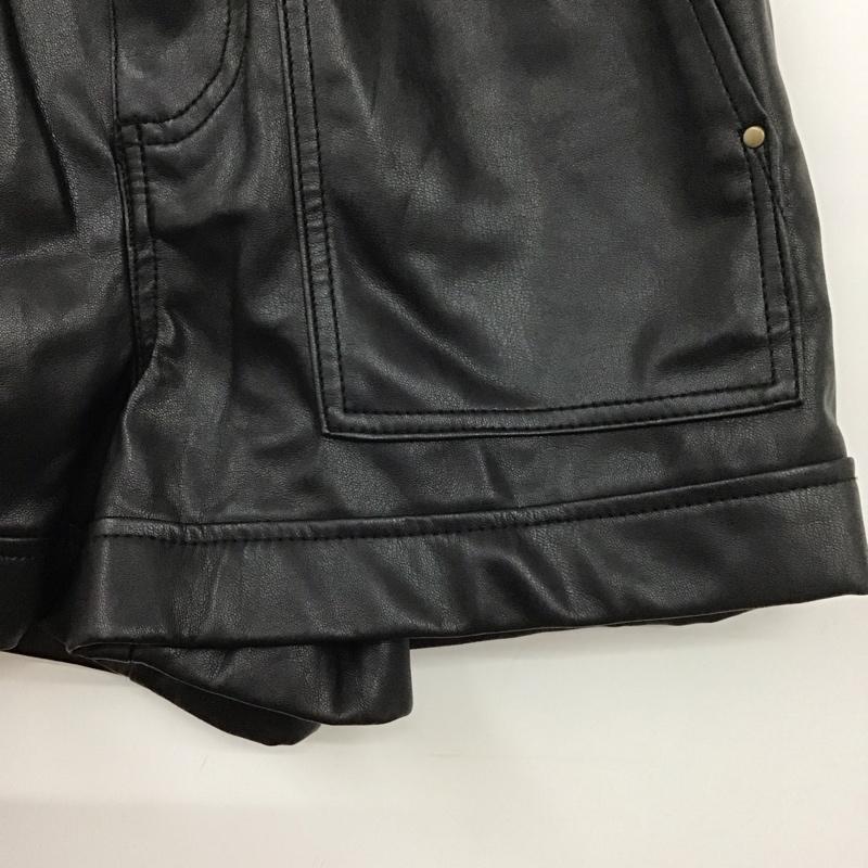 ザラ ZARA パンツ ショートパンツ ショートパンツ ハーフパンツ カジュアルパンツ フェイクレザー 34 無地 黒 / ブラック /  レディース USED 古着 中古 10127459