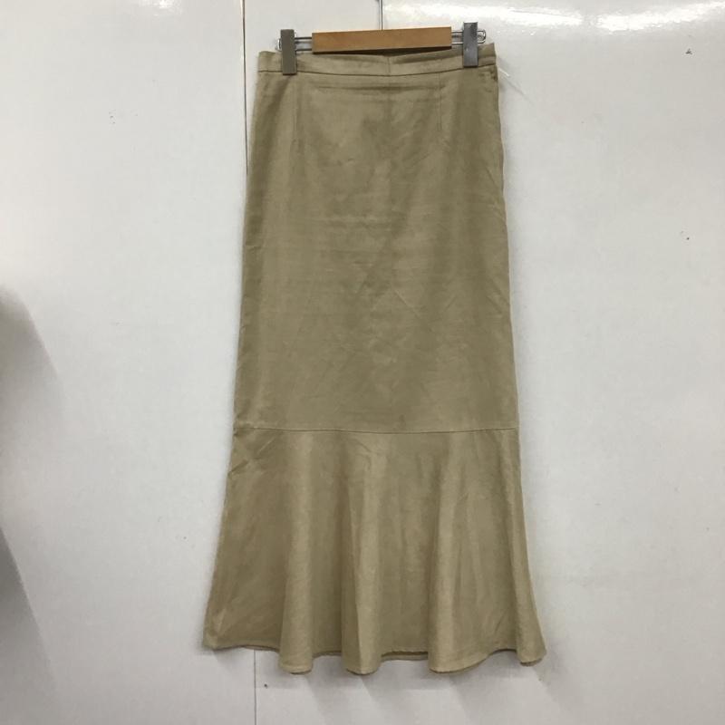 ローリーズファーム LOWRYS FARM スカート ロングスカート ロングスカート フレアスカート カジュアルスカート L 無地 ベージュ / ベージュ /  レディース USED 古着 中古 10127460