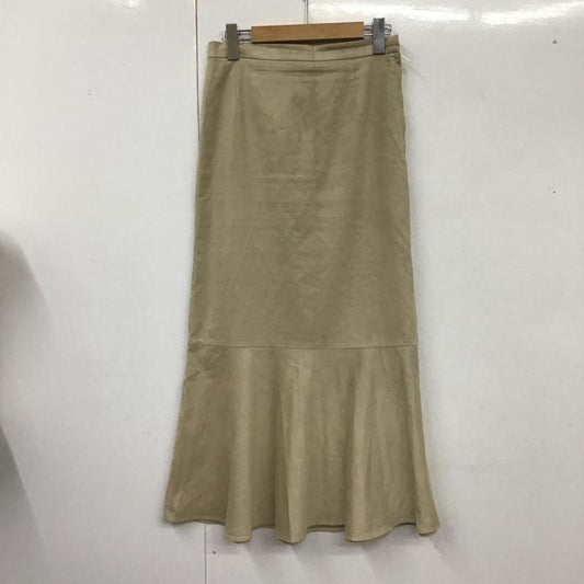 ローリーズファーム LOWRYS FARM スカート ロングスカート ロングスカート フレアスカート カジュアルスカート L 無地 ベージュ / ベージュ /  レディース USED 古着 中古 10127460
