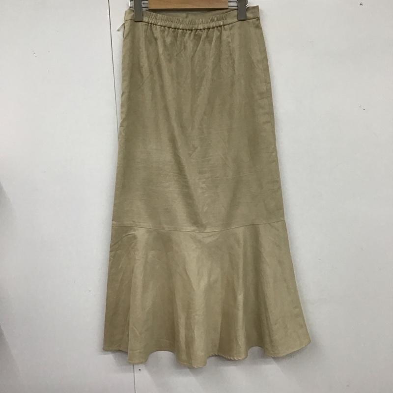 ローリーズファーム LOWRYS FARM スカート ロングスカート ロングスカート フレアスカート カジュアルスカート L 無地 ベージュ / ベージュ /  レディース USED 古着 中古 10127460