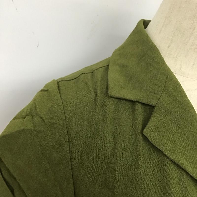 スライ SLY ワンピース ロングスカート 030cam30-2060 半袖ワンピース ロングワンピース 2 無地 カーキ / カーキ /  レディース USED 古着 中古 10127466