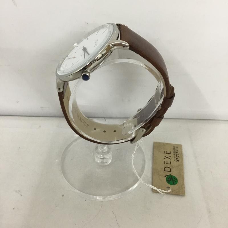 アデクス ADEXE 腕時計 アナログ（クォーツ式） 1868B-03 レザー ロゴ、文字 茶 / ブラウン /  メンズ USED 古着 中古 10127474