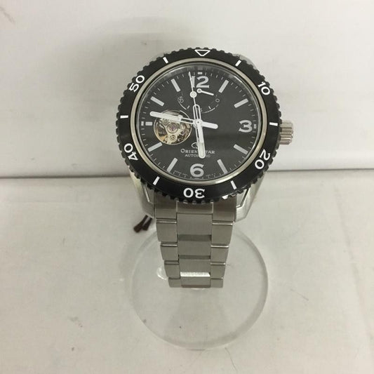 オリエントスター ORIENTSTAR 腕時計 アナログ（自動巻き） RK-AT0101B セミスケルトン スポーツコレクション ロゴ、文字 銀 / シルバー / X 黒 / ブラック /  メンズ USED 古着 中古 10127489