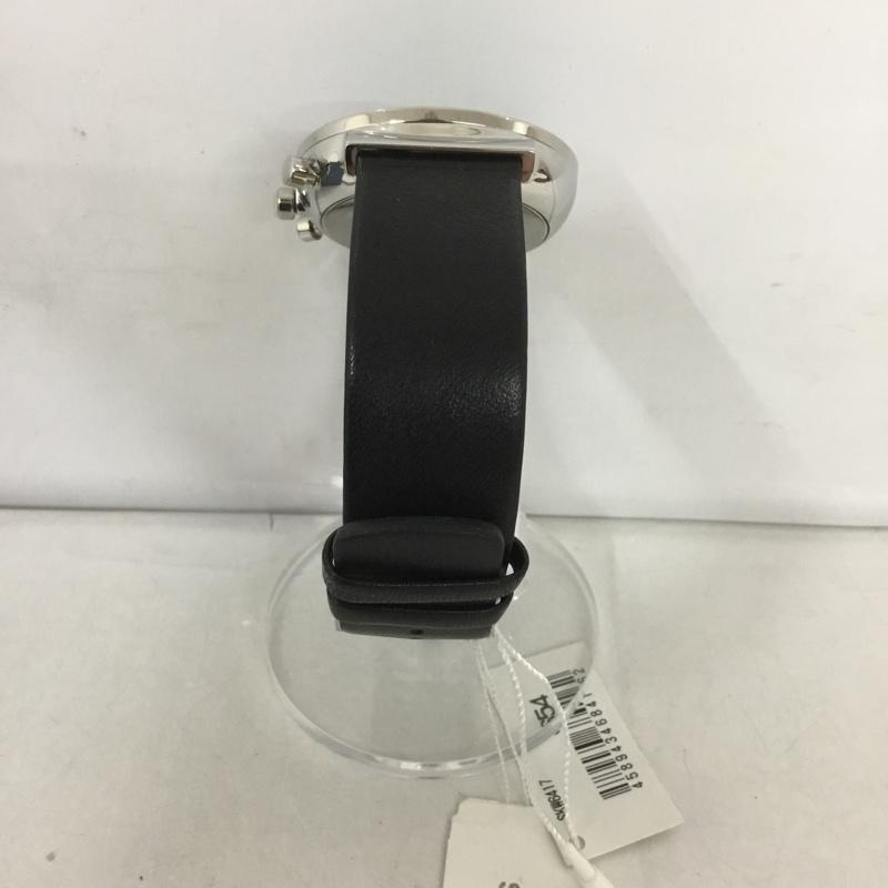 スカーゲン SKAGEN 腕時計 アナログ（クォーツ式） SKW6417 レザーベルト 箱有 ロゴ、文字 黒 / ブラック / X 紺 / ネイビー /  メンズ USED 古着 中古 10127492