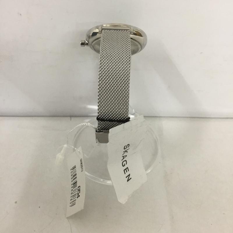 スカーゲン SKAGEN 腕時計 アナログ（クォーツ式） SKW2673 ステンレスメッシュベルト 箱有 ロゴ、文字 銀 / シルバー /  レディース USED 古着 中古 10127493