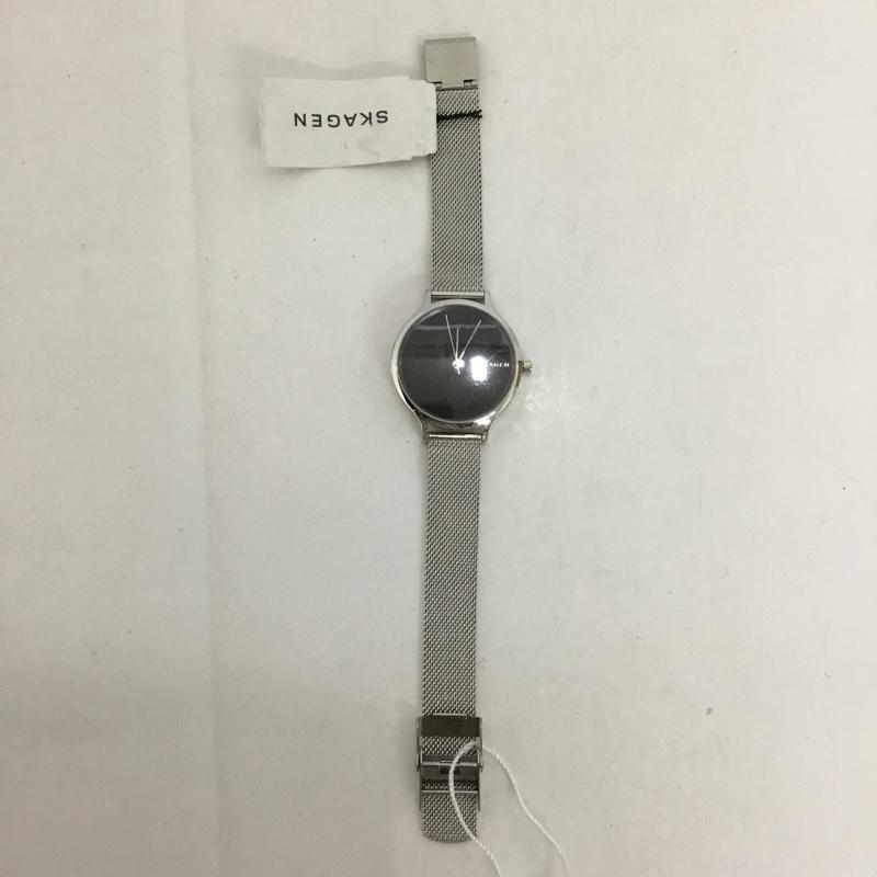 スカーゲン SKAGEN 腕時計 アナログ（クォーツ式） SKW2673 ステンレスメッシュベルト 箱有 ロゴ、文字 銀 / シルバー /  レディース USED 古着 中古 10127493