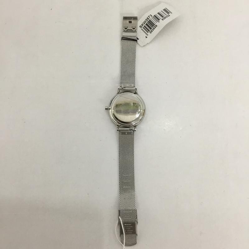 スカーゲン SKAGEN 腕時計 アナログ（クォーツ式） SKW2673 ステンレスメッシュベルト 箱有 ロゴ、文字 銀 / シルバー /  レディース USED 古着 中古 10127493