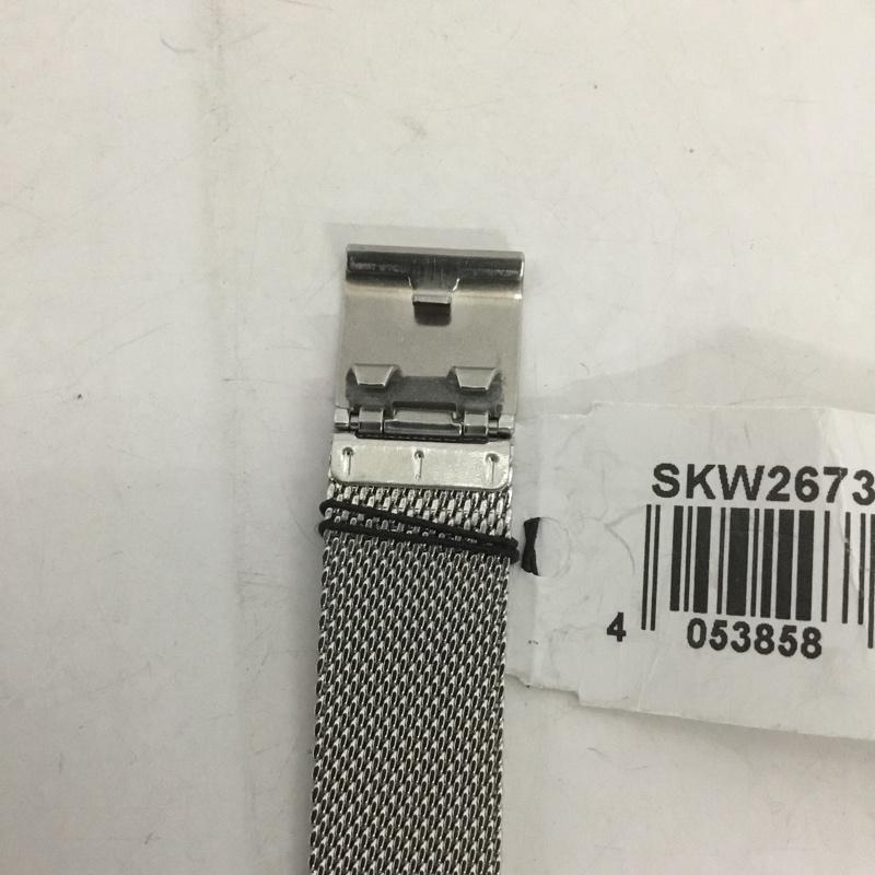 スカーゲン SKAGEN 腕時計 アナログ（クォーツ式） SKW2673 ステンレスメッシュベルト 箱有 ロゴ、文字 銀 / シルバー /  レディース USED 古着 中古 10127493