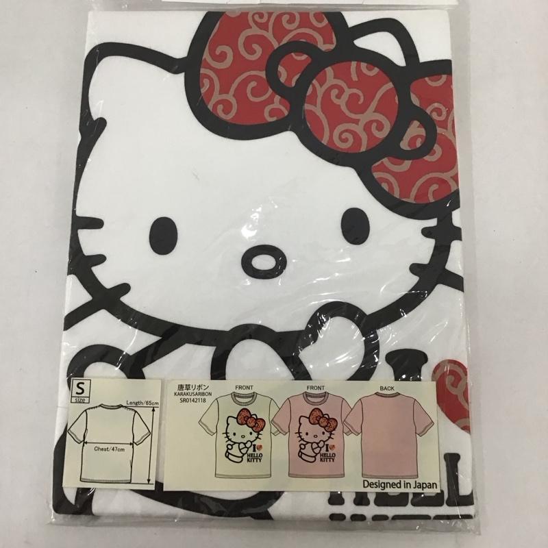 豊天商店 ぶーでんしょうてん Tシャツ 半袖 唐草リボン キャラT サンリオ キティちゃん S プリント X キャラクター 白 / ホワイト /  レディース USED 古着 中古 10127503