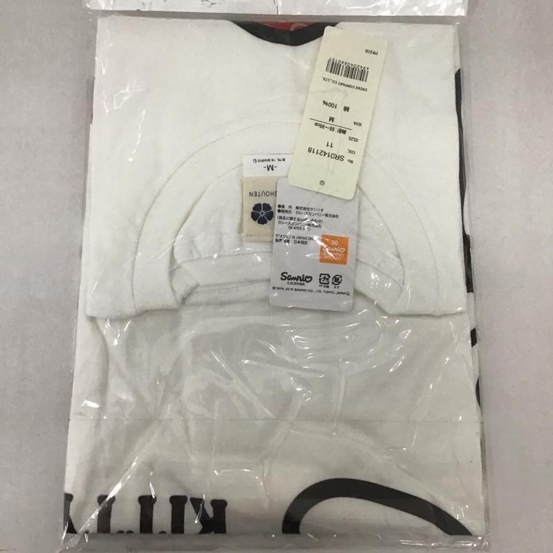 豊天商店 ぶーでんしょうてん Tシャツ 半袖 唐草リボン キャラT サンリオ キティちゃん M プリント X キャラクター 白 / ホワイト /  レディース USED 古着 中古 10127504