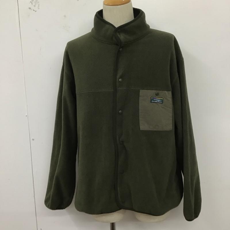 フリークスストア FREAK S STORE ジャケット、上着 ジャケット、ブレザー 長袖フリースジャケット 長袖カットソー 前ボタン スタンドカラー M ロゴ、文字 カーキ / カーキ /  メンズ USED 古着 中古 10127509
