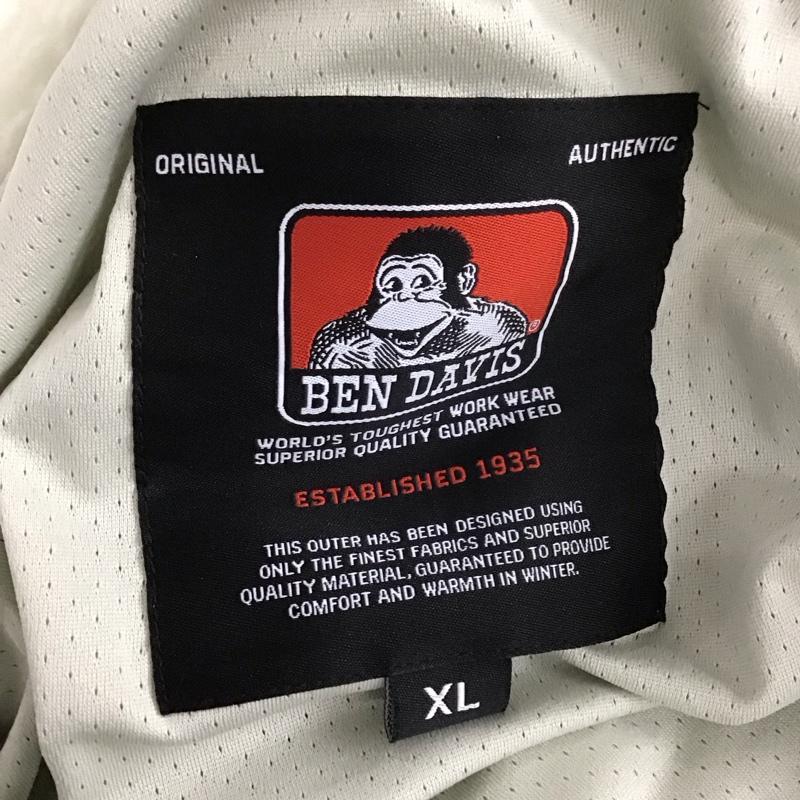 ベンデイビス BEN DAVIS ジャケット、上着 ジャケット、ブレザー ジップアップジャケット ボアジャケット アウター スタンドカラー XL ロゴ、文字 白 / ホワイト /  メンズ USED 古着 中古 10127516