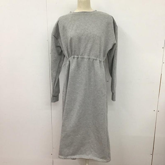 アズールバイマウジー AZUL BY MOUSSY ワンピース ロングスカート 長袖ワンピース ロングワンピース フレアスカート FREE 無地 灰 / グレー /  レディース USED 古着 中古 10127529