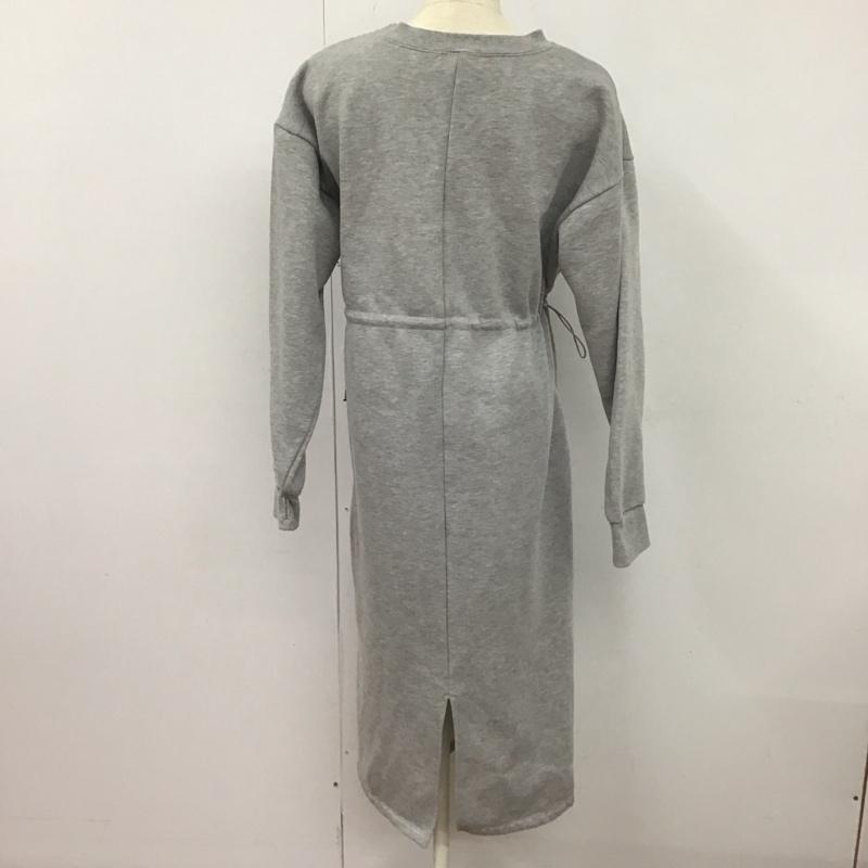 アズールバイマウジー AZUL BY MOUSSY ワンピース ロングスカート 長袖ワンピース ロングワンピース フレアスカート FREE 無地 灰 / グレー /  レディース USED 古着 中古 10127529
