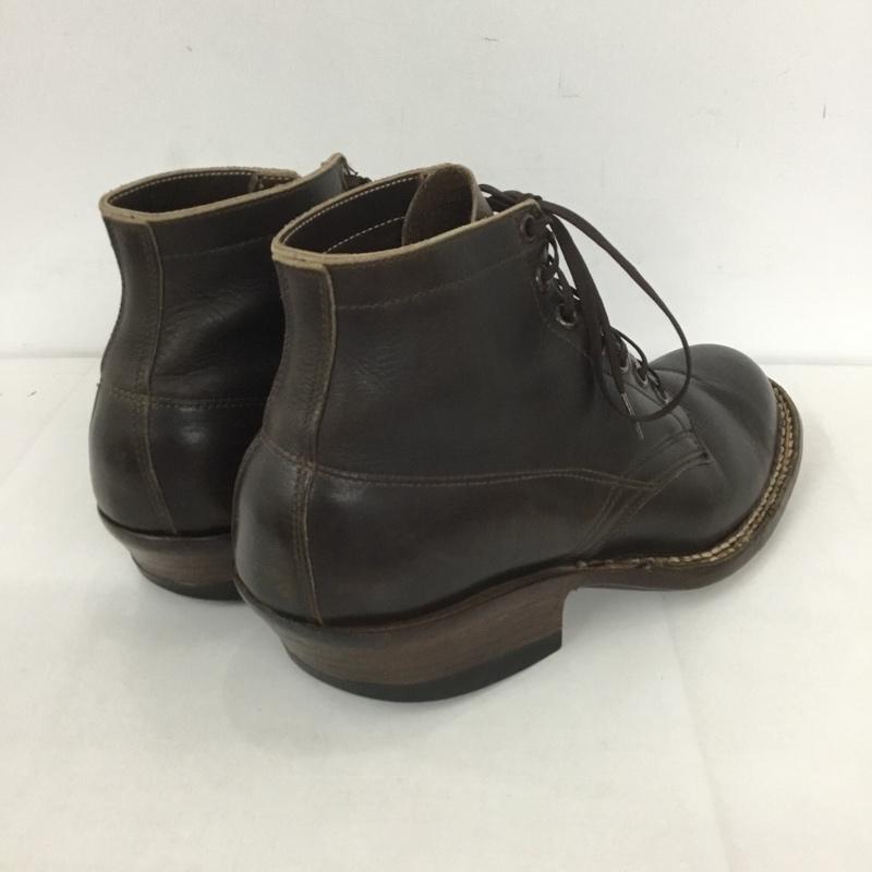 ホワイツブーツ WHITE S BOOTS ブーツ ショートブーツ ワークブーツ レザー レースアップ 7.5E 無地 ダークブラウン / ダークブラウン /  メンズ USED 古着 中古 10127530